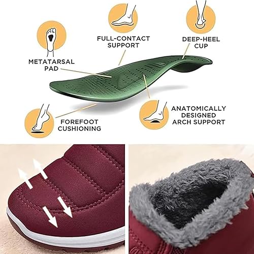 Women’s Warm Plush-Lined Ankle Boots – Waterproof Non-Slip Boots for Winter & Outdoor Wear