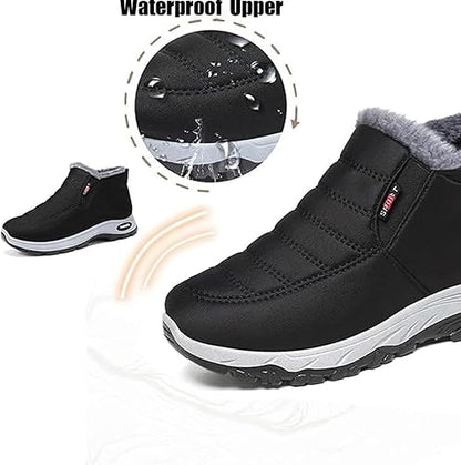 Women’s Warm Plush-Lined Ankle Boots – Waterproof Non-Slip Boots for Winter & Outdoor Wear