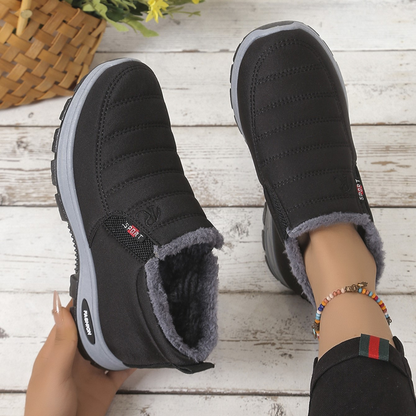 Women’s Warm Plush-Lined Ankle Boots – Waterproof Non-Slip Boots for Winter & Outdoor Wear