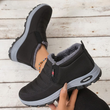 Women’s Warm Plush-Lined Ankle Boots – Waterproof Non-Slip Boots for Winter & Outdoor Wear