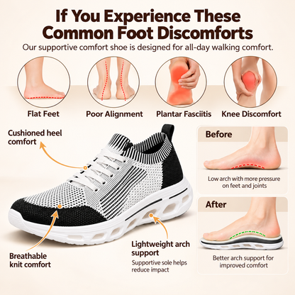 Women’s Orthopedic Support Sneakers – Breathable, Lightweight & Supportive Comfort