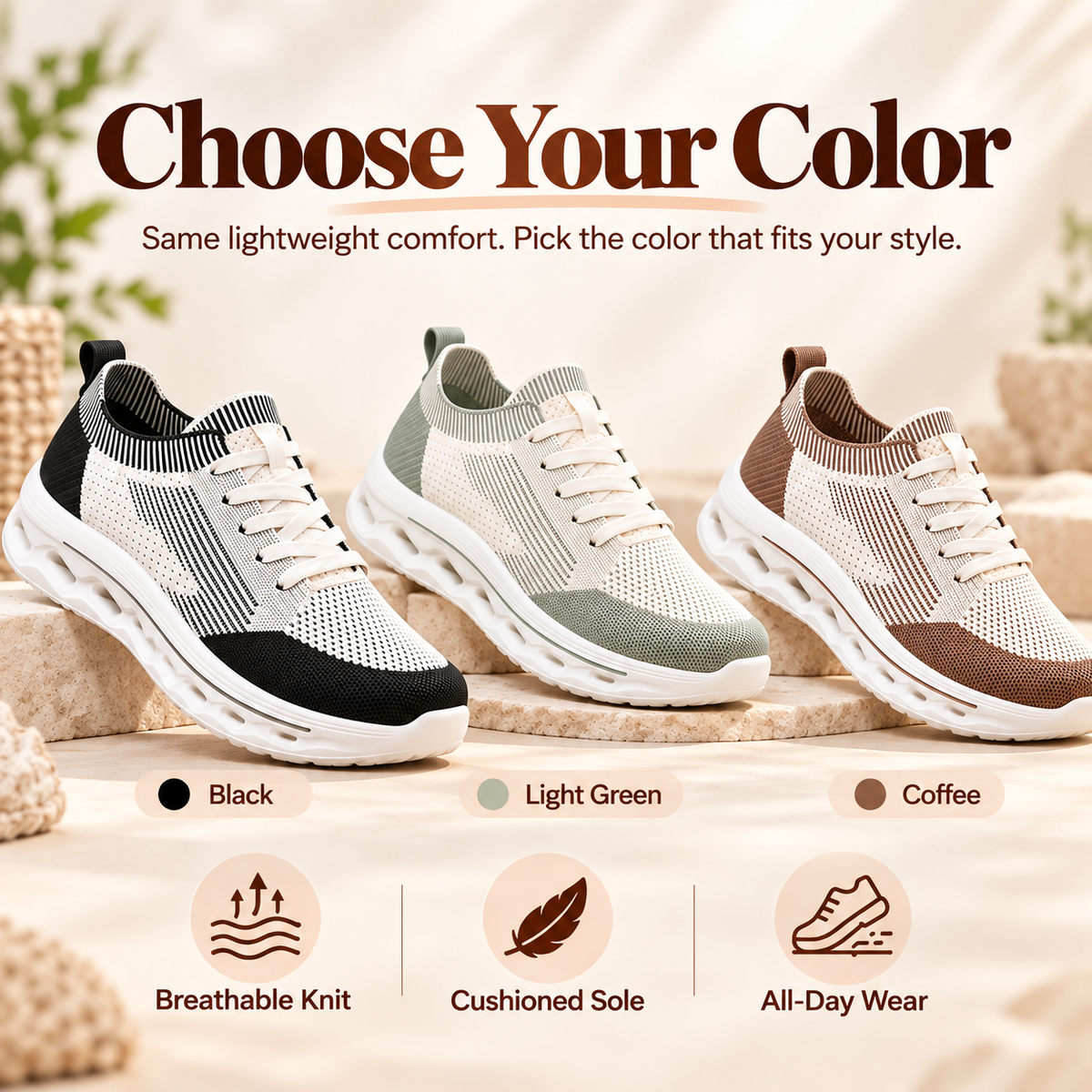 Women’s Orthopedic Support Sneakers – Breathable, Lightweight & Supportive Comfort