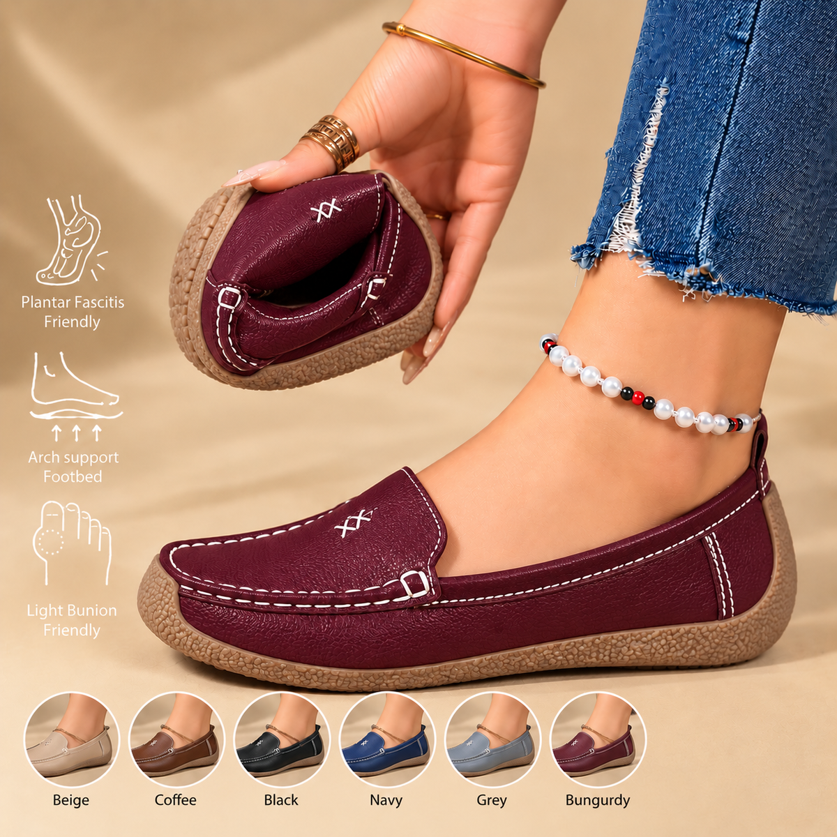 🔥Best Seller-Last Day Sale 55% OFF🔥 Women’s Comfort Loafers – Supportive Footbed & All-Day Comfort