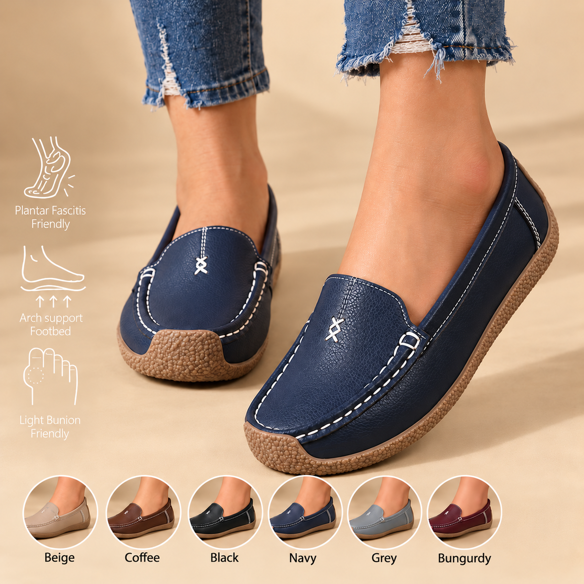 🔥Best Seller-Last Day Sale 55% OFF🔥 Women’s Comfort Loafers – Supportive Footbed & All-Day Comfort