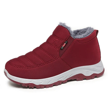 Women’s Warm Plush-Lined Ankle Boots – Waterproof Non-Slip Boots for Winter & Outdoor Wear