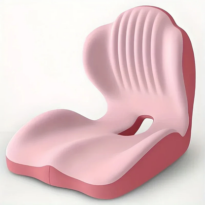 Ergonomic Memory Foam Seat Cushion with Lumbar Support – Pressure Relief, Height Boost, Universal Fit