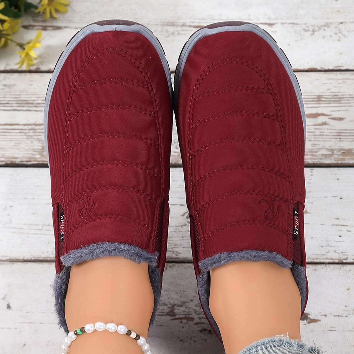Women’s Warm Plush-Lined Ankle Boots – Waterproof Non-Slip Boots for Winter & Outdoor Wear