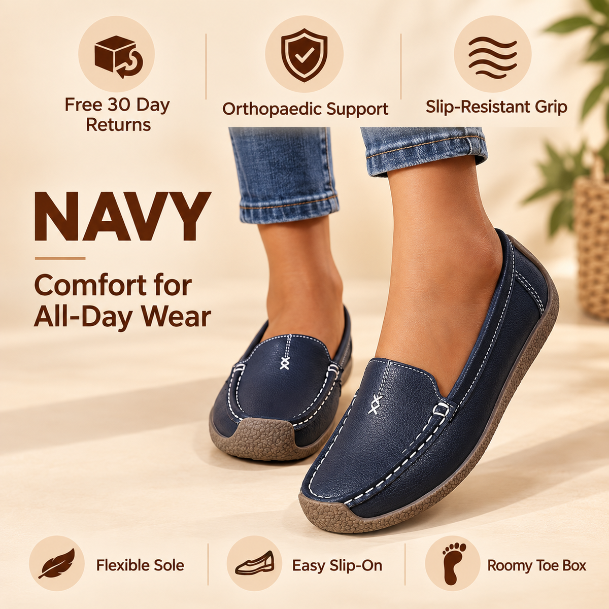 🔥Best Seller-Last Day Sale 55% OFF🔥 Women’s Comfort Loafers – Supportive Footbed & All-Day Comfort
