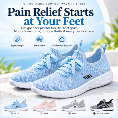 Women's Orthopaedic Comfort Walking Shoes – Cushioned Support for Heel Pain, Sore Feet & All-Day Comfort