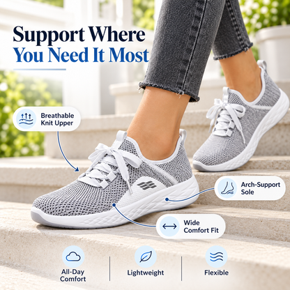 Women's Orthopaedic Comfort Walking Shoes – Cushioned Support for Heel Pain, Sore Feet & All-Day Comfort
