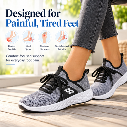 Women's Orthopaedic Comfort Walking Shoes – Cushioned Support for Heel Pain, Sore Feet & All-Day Comfort