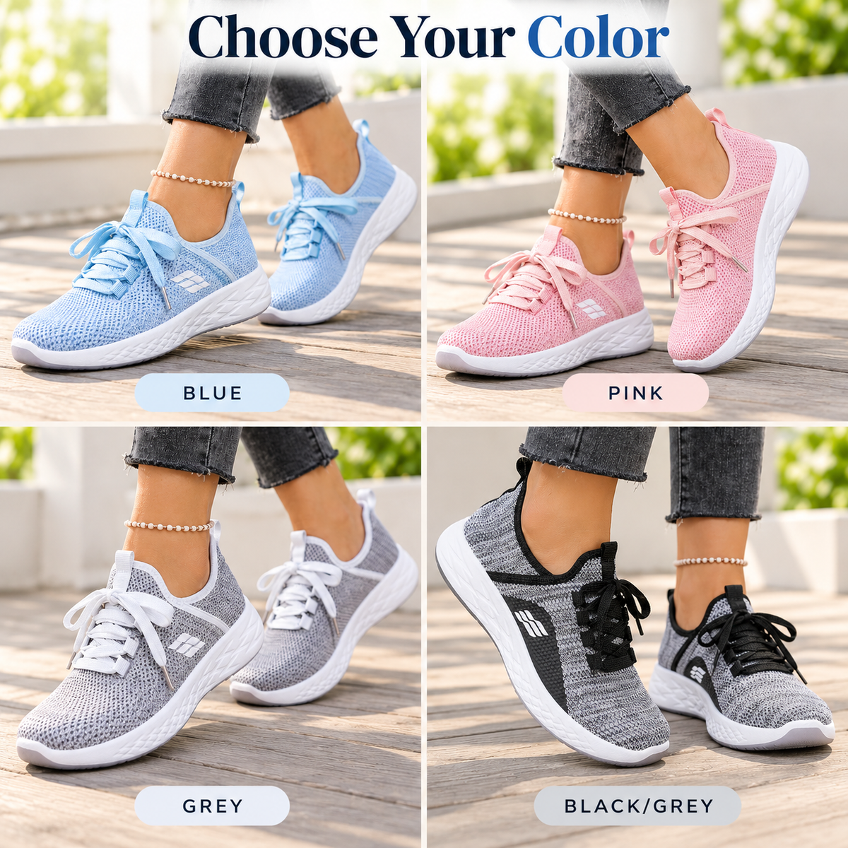 Women's Orthopaedic Comfort Walking Shoes – Cushioned Support for Heel Pain, Sore Feet & All-Day Comfort