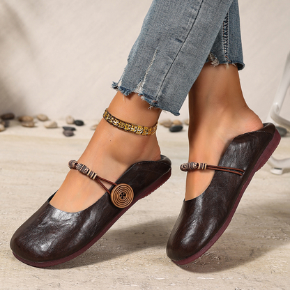 Women’s Bohemian Beaded Mary Jane Flats – Vintage-Inspired Soft Sole Comfort Shoes