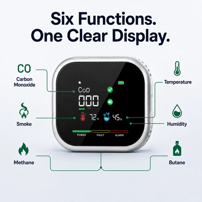 Zestronix™ 6-in-1 Home Safety Monitor