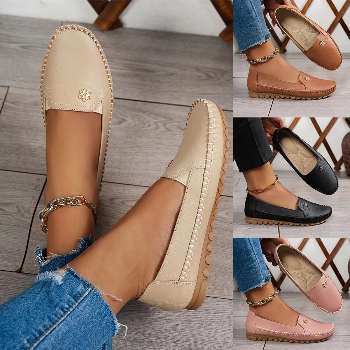 💥Hot Special Discount 55% OFF - Orthopedic leather shoes, Lightweight, Anti-Slip, Breathable for Women