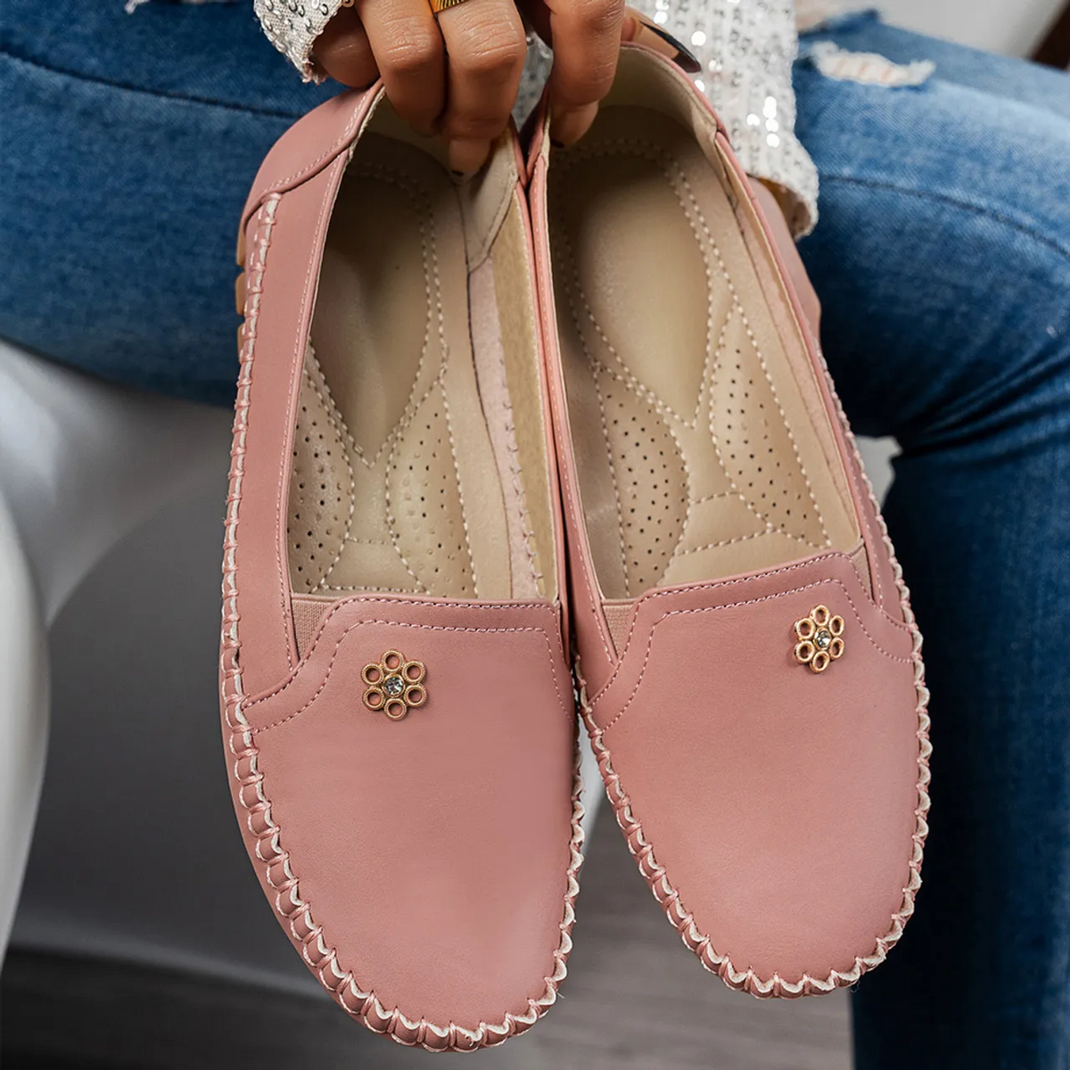 💥Hot Special Discount 55% OFF - Orthopedic leather shoes, Lightweight, Anti-Slip, Breathable for Women
