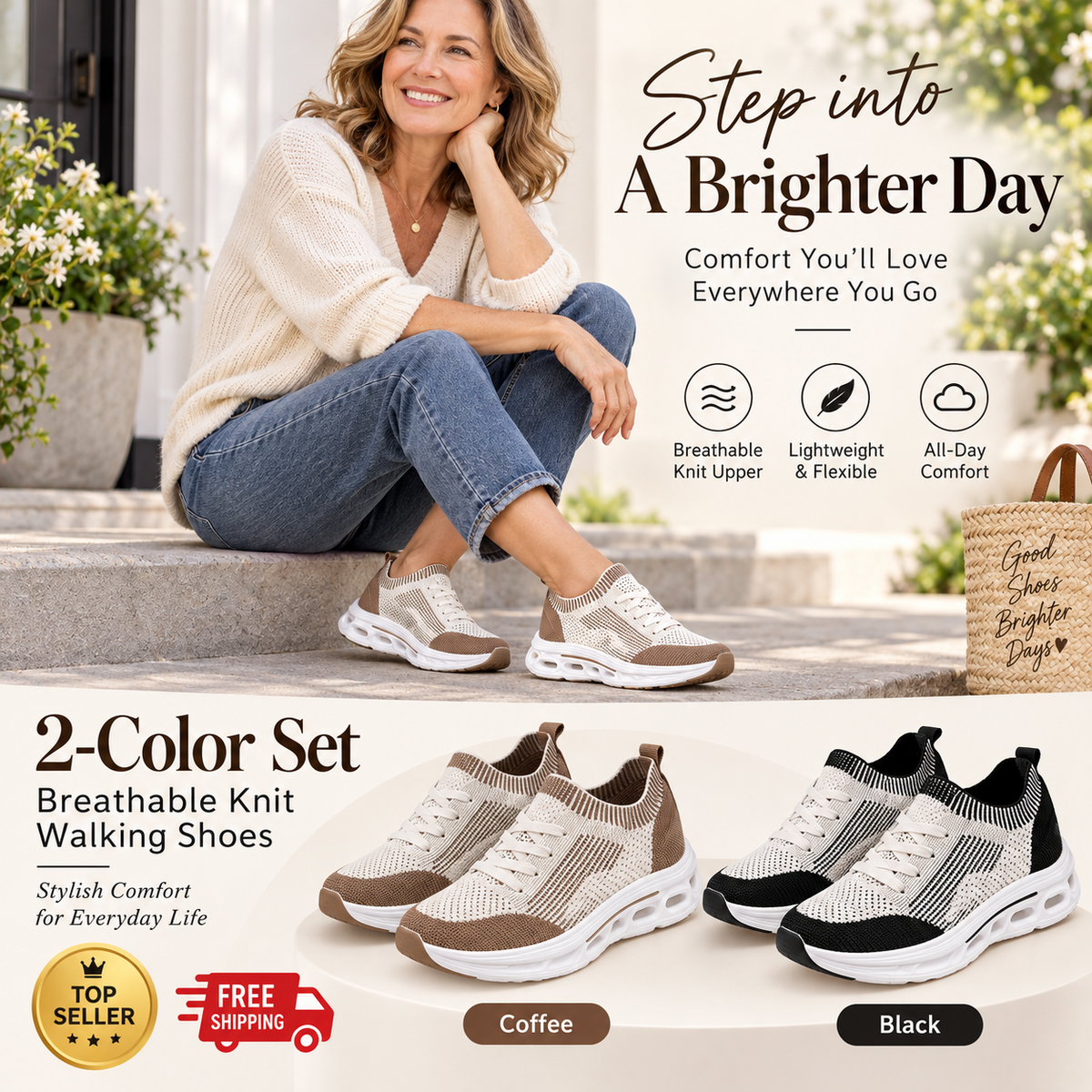 Women’s Orthopedic Support Sneakers – Breathable, Lightweight & Supportive Comfort