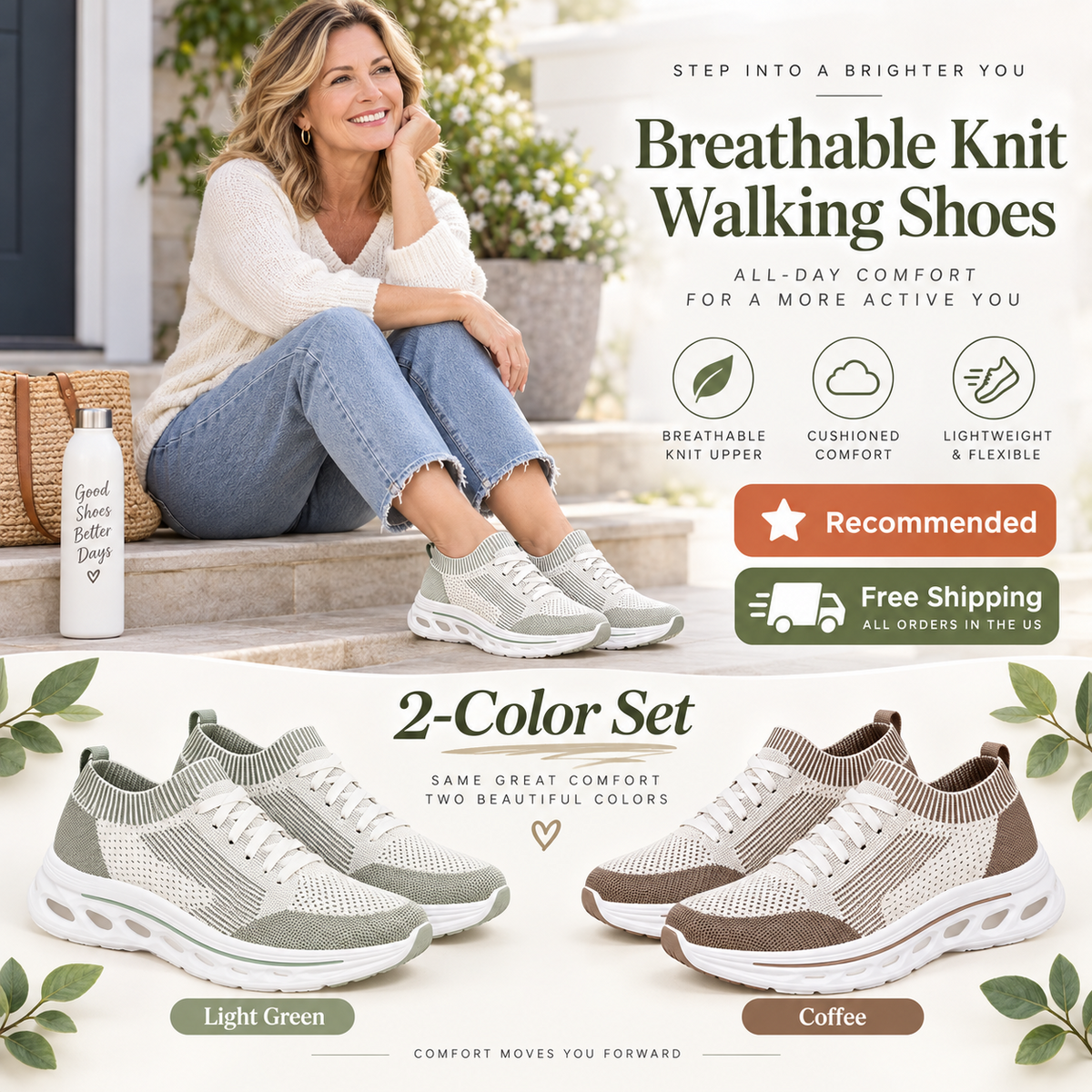 Women’s Orthopedic Support Sneakers – Breathable, Lightweight & Supportive Comfort