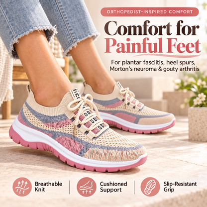 Women’s Orthopedic Support Sneakers – Breathable, Lightweight Casual Sport Shoes