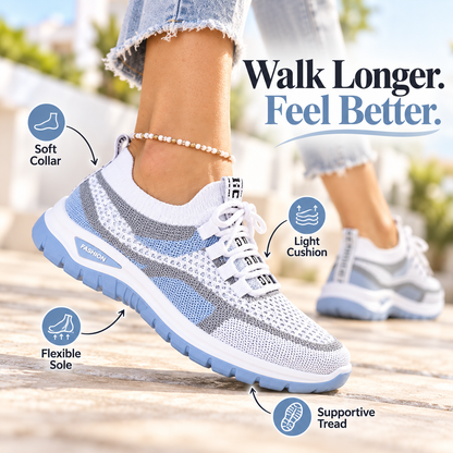 Women’s Orthopedic Support Sneakers – Breathable, Lightweight Casual Sport Shoes