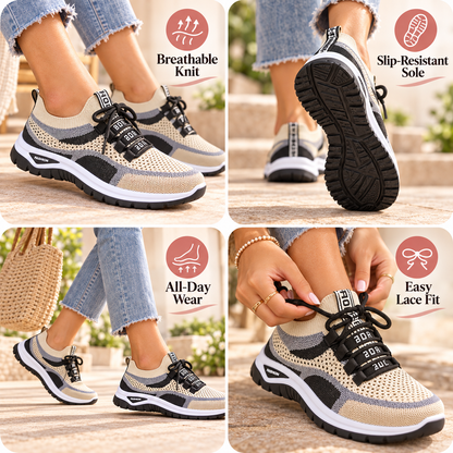 Women’s Orthopedic Support Sneakers – Breathable, Lightweight Casual Sport Shoes