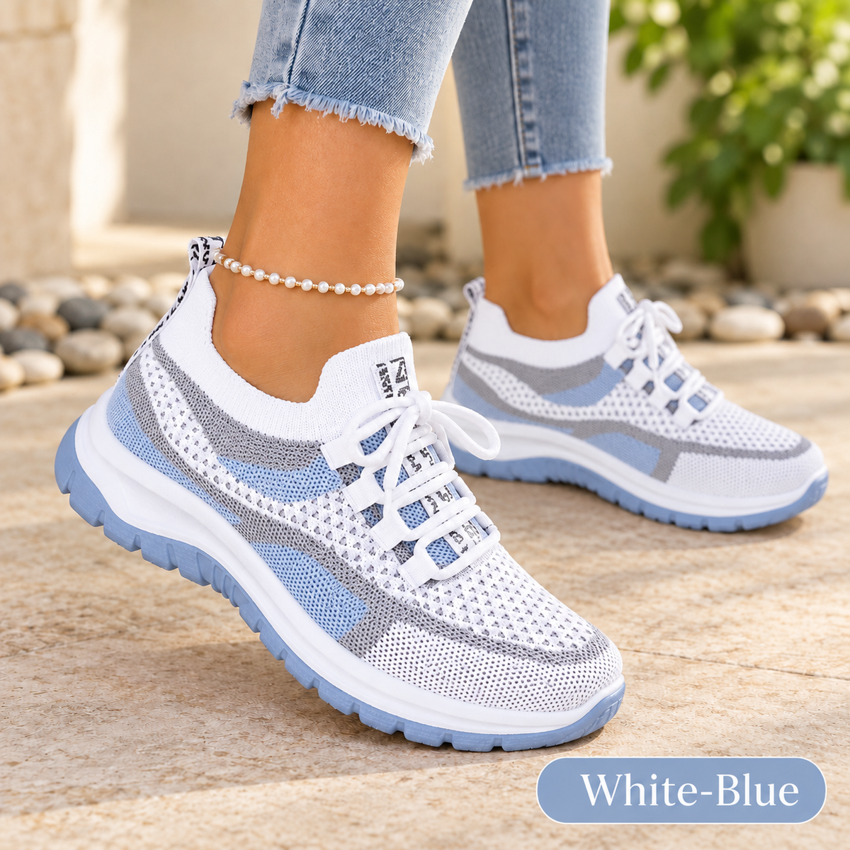 Women’s Orthopedic Support Sneakers – Breathable, Lightweight Casual Sport Shoes
