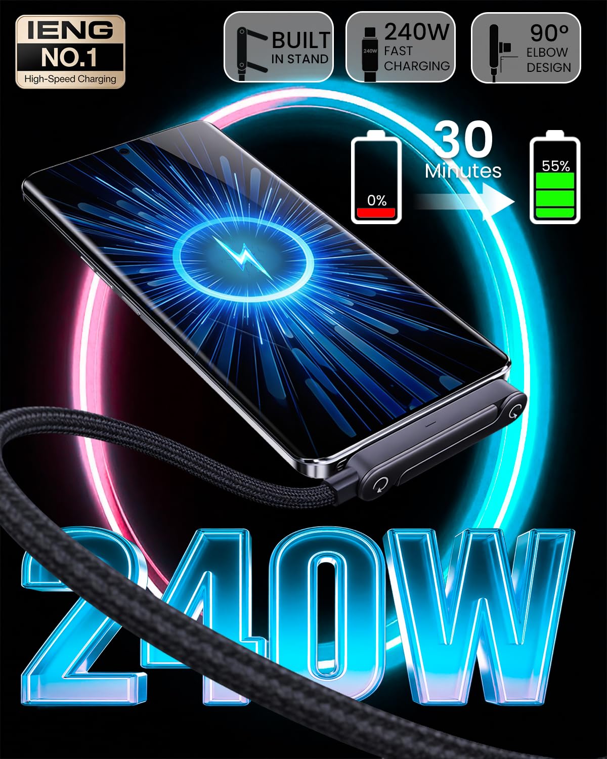 StealthStand™ 240W USB-C Cable
